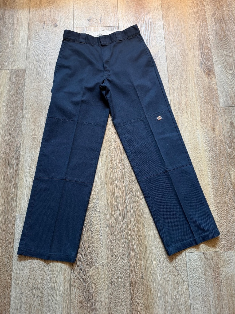 Dickies Men's Loose Fit Double Knee Work Pants Navy Blue-One Flaw